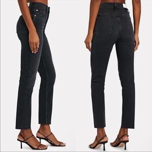 Re/done 90s high rise ankle crop black
